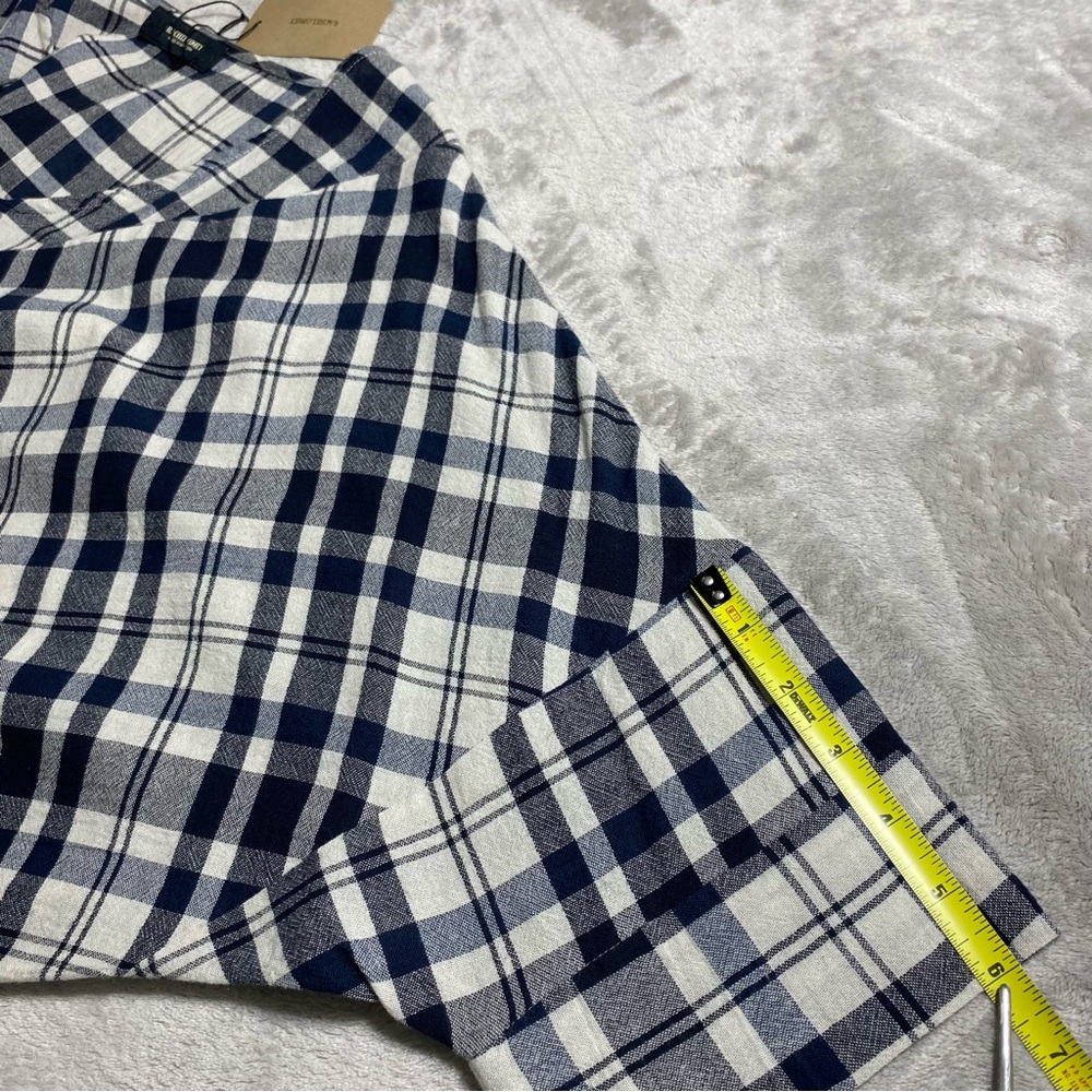 NWT RACHEL COMEY sz 6 Grateful Midi Dress 100% Cotton Plaid V-neck Short Sleeve - Picture 10 of 16